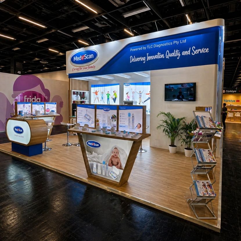 Custom exhibition booth for Gulf Print & Pack 2027 exhibitors
