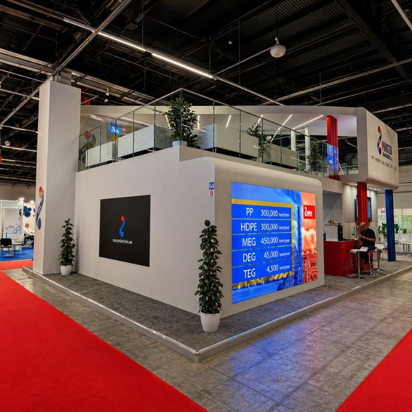 Healthcare exhibition stand fabrication at Dubai World Trade Centre